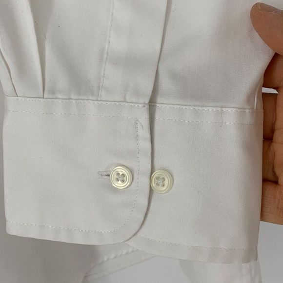 VTG Van Heusen Classic White Mens Shirt Button Dress Oxford 17.5 32/33 3628 - Picture 6 of 12